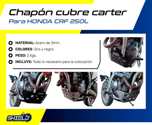 Cubre Carter Honda Crf 250l Shield® 1