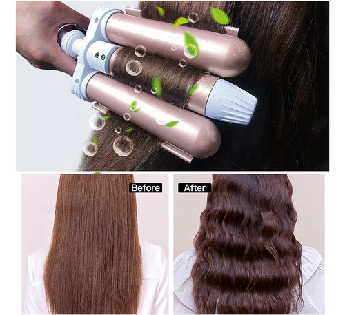 3 Barriles Jumbo Waver Curling Lron Curling Wand-1.25 Pulgad 1