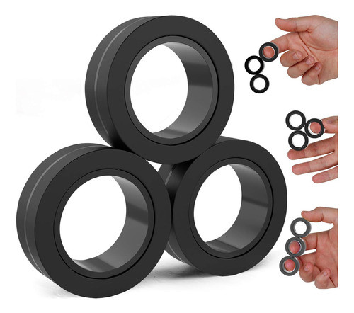 Anillo Magnético De Diversión Para Adultos Y Niños, Negro 0