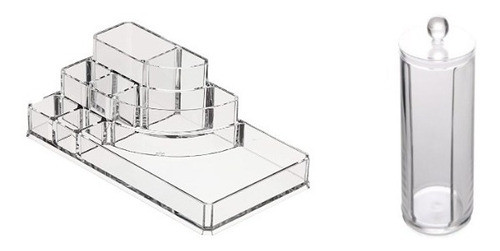 Organizador De Maquillaje, Brochas Y Discos De Algodón 0