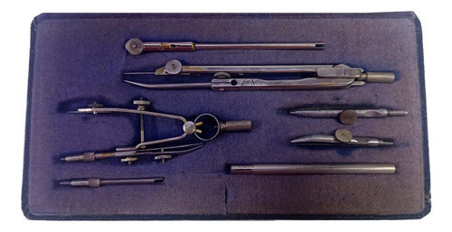 Juego De Compas Acca T6b X 8 Pzs. Antiguo 0