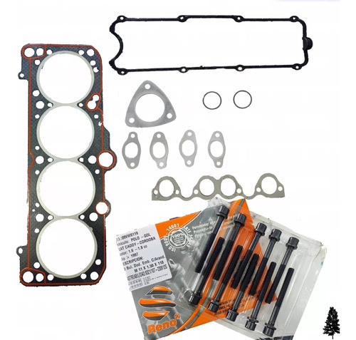 Kit Junta Tapa Cilindro + Jgo Bulones Vw Gol 1.6 2007 En Ade 0