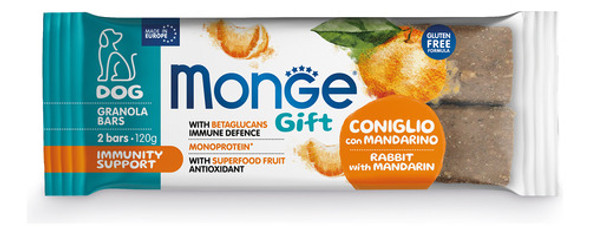 Snack Monge Gift Perro Immunity Support Rabbit/mandarin 20g 0 Snack Monge Gift Perro Immunity Support Rabbit/mandarin 20g 0