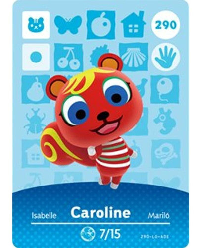 Caroline - Tarjeta Amiibo De Nintendo Animal Crossing Happy 0