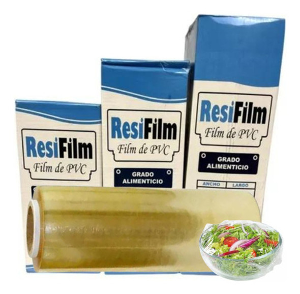 2 Resifilm Gastronomico Pvc Rollo Film Cocina 38x1000 Metros 0