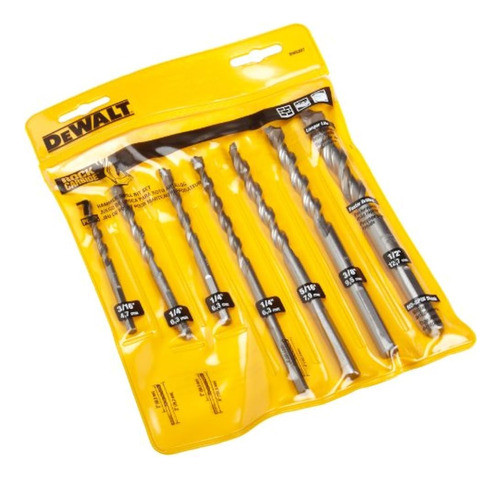 Dewalt Dw5207 Juego De 7 Brocas Para Mampostería De Percusió 1