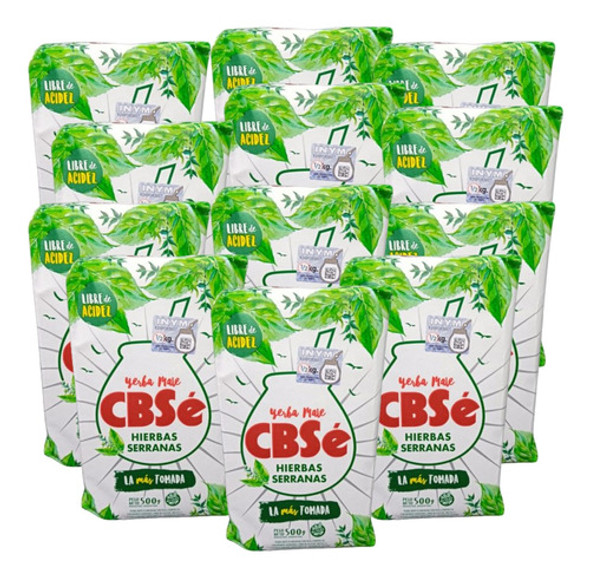 Pack X12 Paquete Yerba Cbse Hierbas Serranas 500 Gr 0
