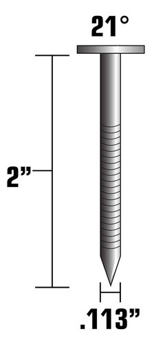Clave Metabo Hpt, Cabeza Redonda, Galvanizado, 5 Cm X 0,29 C 1