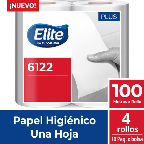 Papel Higienico 100 Mt Elite 6122 Simple Hoja Bolson 40 Roll 1