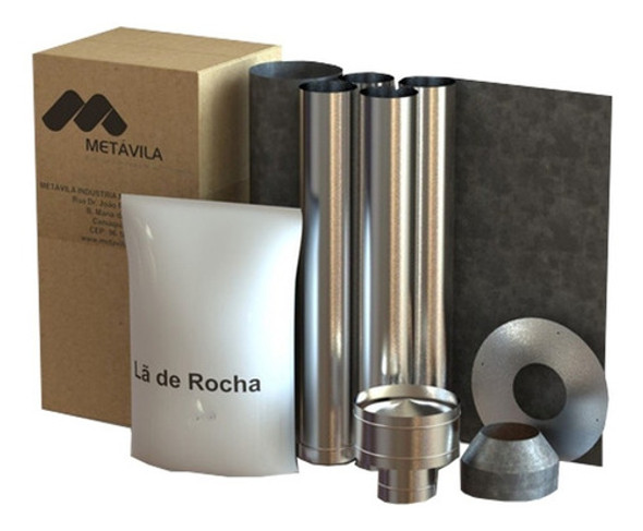 Kit Caños Calefactor Metavila 150mm C/kit Exterior Incluido 1