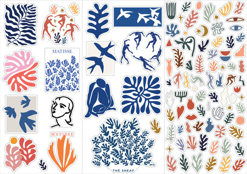Arte | H. Matisse | Stickers X3 Planchas | Vinilo Resist. 0