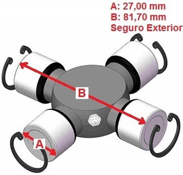 Cruceta 27.00mm U100 Jeep Cj7 86-86 0