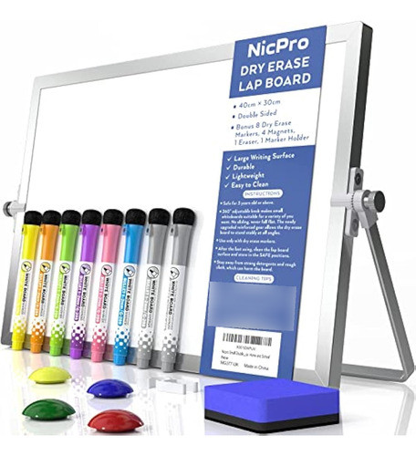 Nicpro Pizarra Blanca De Borrado En Seco, 12 X 16 0