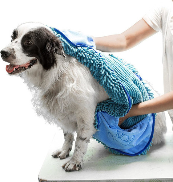 Toalla Para Perros Y Gatos De Microfibra,  Mascotas - Azul 0