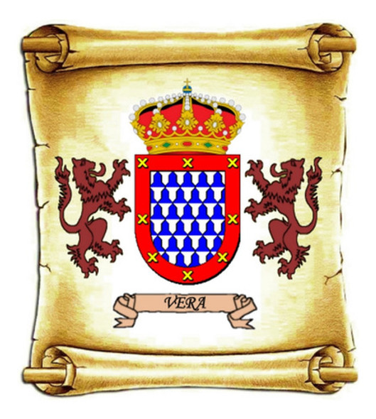 Vera - Escudo Del Apellido - Heráldica - Lámina 45x30 Cm. 0