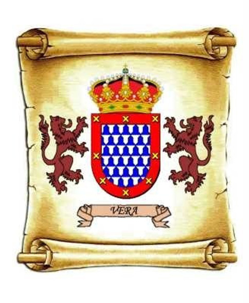 Vera - Escudo Del Apellido - Heráldica - Lámina 45x30 Cm. 1