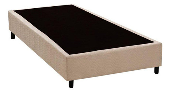 Cama Box Base Solteiro Suede Bege (96x20)costa Rica 0