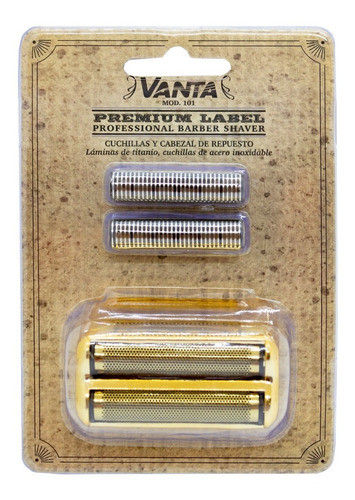Vanta Repuesto Afeitadora Cabezal + Cuchillas 101 Dorada 0