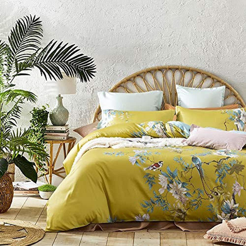 Exótico Moderno Estampado Floral Ropa De Cama Pájaros Flores 0