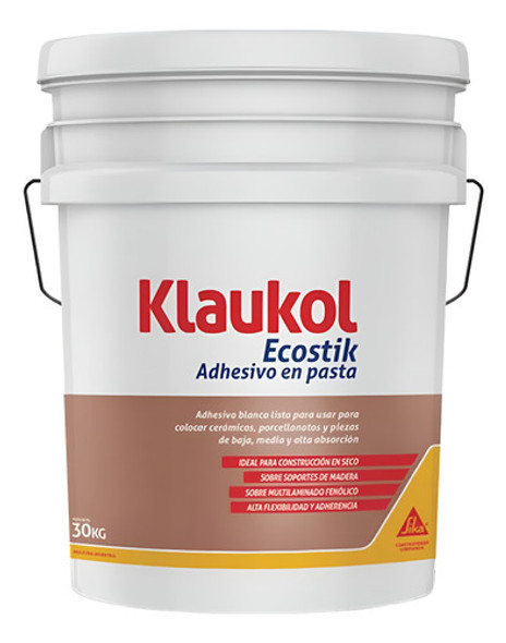 Klaukol Ecostik Pegamento Cerámica Madera Durlock Yeso 6 Kg 0