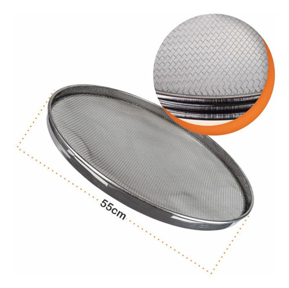 Peneira Inox 55 Cm Para Arroz Com Nf 1