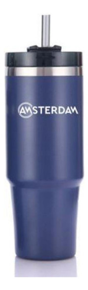 Vaso Térmico Amsterdam Con Sorbito Azul 890ml 0 Vaso Térmico Amsterdam Con Sorbito Azul 890ml 0