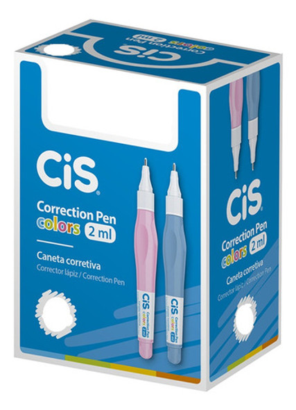 Caneta Corretiva Corretivo Liquido 2ml Branquinho Rosa/azul 1 Caneta Corretiva Corretivo Liquido 2ml Branquinho Rosa/azul 1