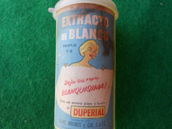 Extracto De Blanco Envase Con Etiqueta Vacío Para Coleccion 0