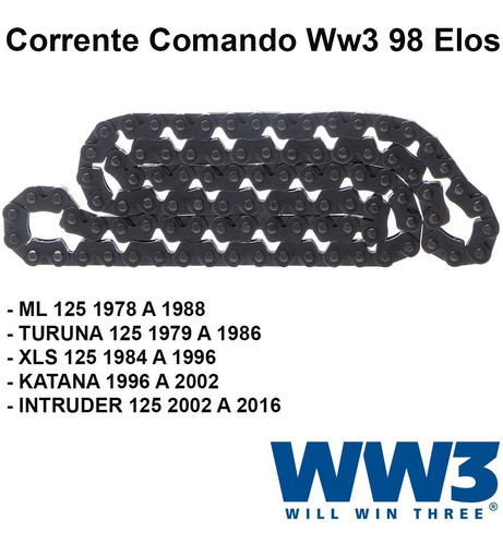 Corrente Comando Intruder 125 2007 2008 2009 2010 2011 Ww3 1