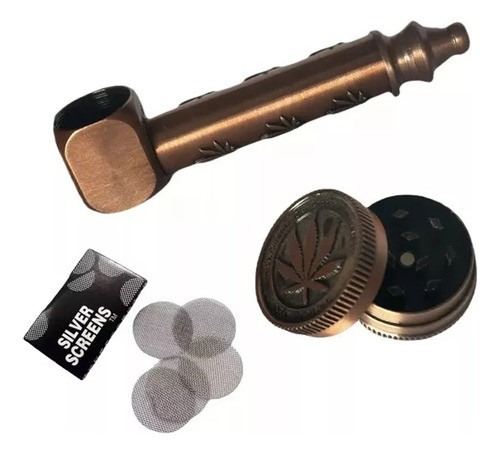 Pipa + Picador Metal + Rejillas Dk 8cm Kit Pack Combo Set 0