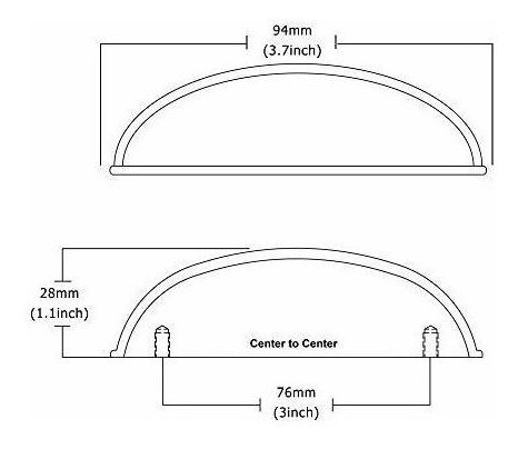 10 Tiradores De 3 Pulgadas - Dorado Niquelado. 1