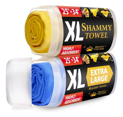 Toalla Premium Shammy Para Coche - Paquete De 2 - Tamaño Xl 0