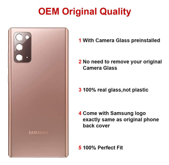Repuesto Tapa Trasera Para Samsung Note 20 Ultra Bron Mystic 1 Repuesto Tapa Trasera Para Samsung Note 20 Ultra Bron Mystic 1