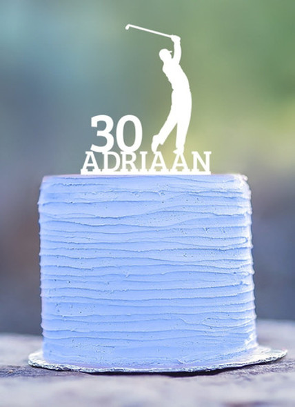 Cake Topper Adorno Torta - Nt Cumple Golf Personalizable 0