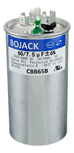 Bojack 60+7.5 Uf 60/7.5 Mfd ± 6% 370/440 V Ca Cbb65 Condensa 0