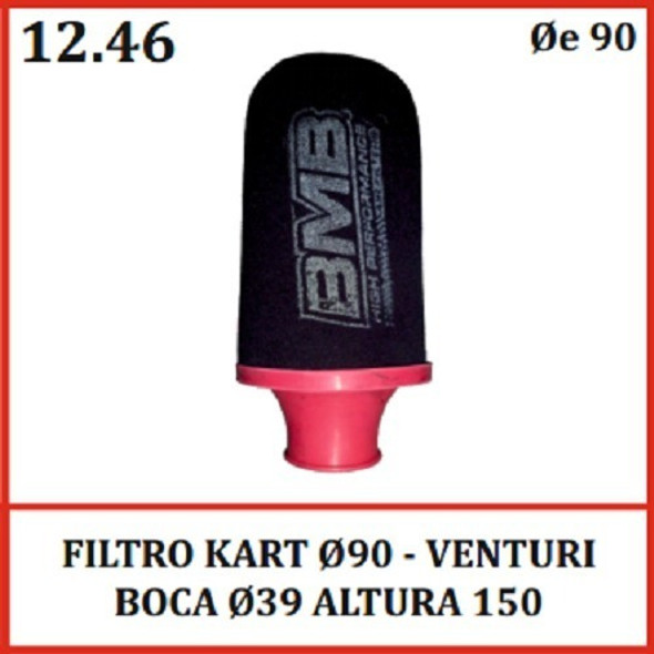 Filtro De Aire Bmb Competicion 39x150 Venturi Racing (125cc) 1