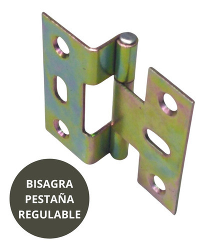 100 U. Bisagra Pestaña Tipo Nº5  Regular Zinc Puerta 38x40 0