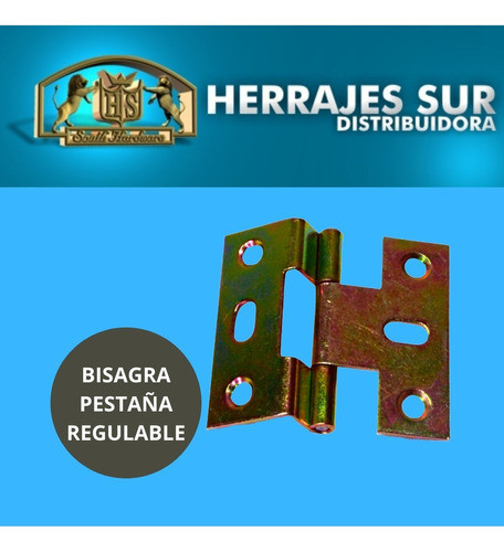 100 U. Bisagra Pestaña Tipo Nº5  Regular Zinc Puerta 38x40 1