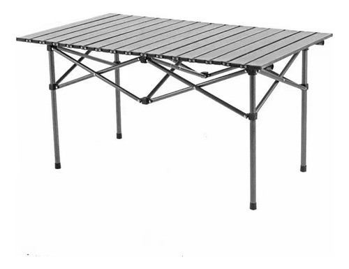 Mesa Rectangular De Aluminio Pintado Plegable, Portátil 0