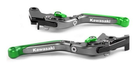 Levas Rebatibles Kawasaki Z900 Z1000 Gris Verde Mk Motos 0