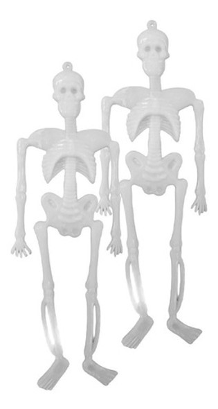 Esqueleto Blanco Halloween Mediano X 2 Unidades 0 Esqueleto Blanco Halloween Mediano X 2 Unidades 0
