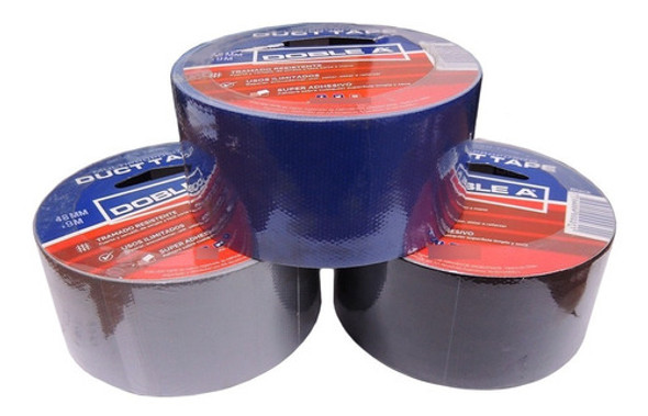 Cinta Duct Tape Multipropósito 48mm X 9m Negro Doble A 1