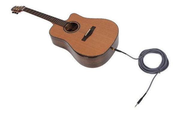 Cable Plug 6 Metros Profesional Instrumento Guitarra Bajo 1 Cable Plug 6 Metros Profesional Instrumento Guitarra Bajo 1