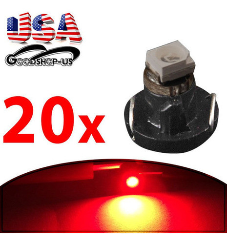 20 X Rojo T4/t4.2 Neo Cuña 1smd Cluster Instrumento Tablero 1