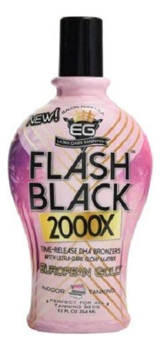 Europeo Oro Flash Negro 2000 X Interior Loción De Bronceado 0