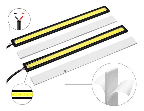Juego Faros Diurnos Blancos Cob 1