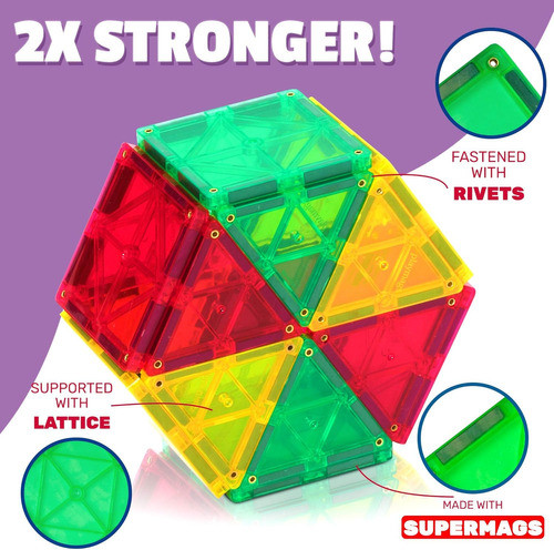 Playmags Juego Junior De 32 + 6 Piezas: Ahora Con Imanes 1