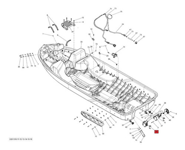 Jet Ski Parafuso Torx M6.81 X 35 Sea Doo 1