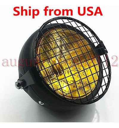 Parrilla Retro Vintage Motocicleta Faros Lámpara Cafe Racer 1