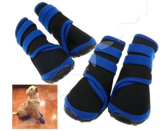4pcs Del Perro De Animal Doméstico Zapatos Impermeables Bota 0